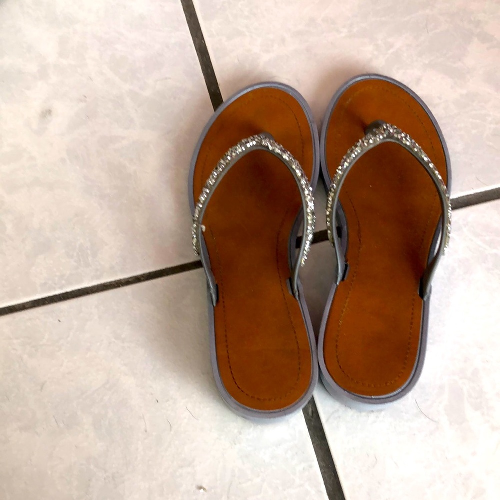 Silver Wedged Sandals